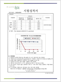 황화수소 시험성적서