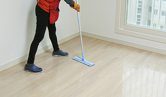 바닥공간 청소 후